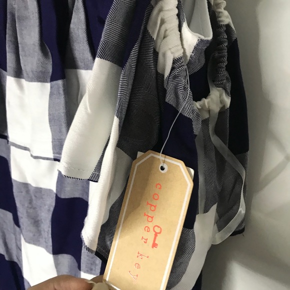 NWT Copper Key Blue & White Checkered Dress - Picture 3 of 6